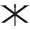 vidaXL Eettafelpoot spider vorm 120x68x(72-73) cm staal zwart