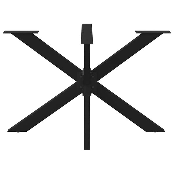 vidaXL Eettafelpoot spider vorm 120x68x(72-73) cm staal zwart