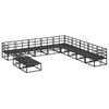 vidaXL Tuinbankenset met kussen 11 pcs Zwart Aluminium