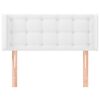 vidaXL Hoofdbord met randen 83x16x78/88 cm kunstleer wit
