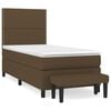 vidaXL Boxspring met matras stof donkerbruin 90x190 cm