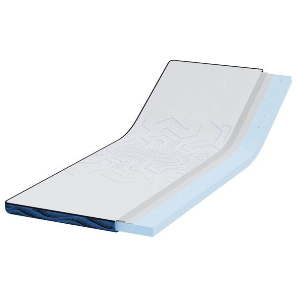 vidaXL matrastopper Wit 70 x 200 cm Jacquard stof