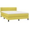 vidaXL Boxspring met matras stof groen 140x200 cm