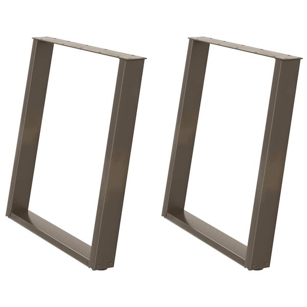 vidaXL Eettafelpoten 2 st U-vormig 70x(72-73) cm staal naturel