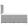 vidaXL Boxspring met matras stof lichtgrijs 100x200 cm
