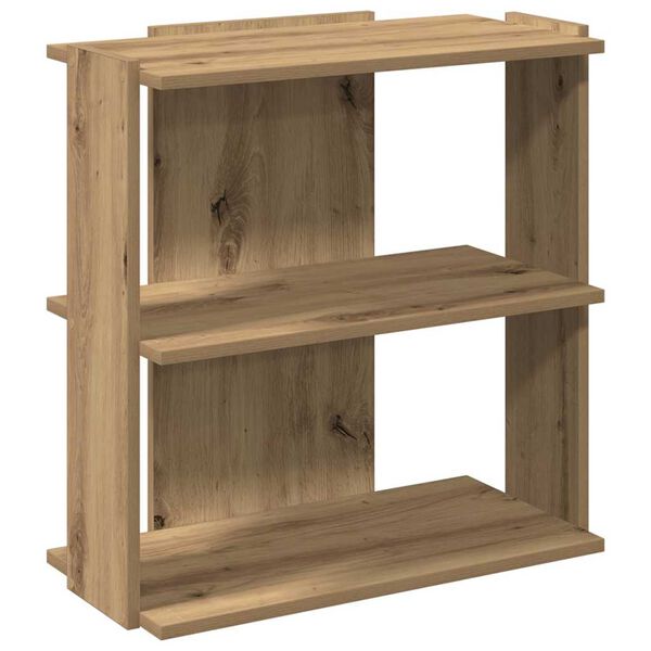 vidaXL Boekenkast 3-laags 60x30x60 cm bewerkt hout artisanaal eiken