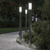 vidaXL Bolderverlichting met stopcontact 3 stuks 110 cm roestvrij staal IP44