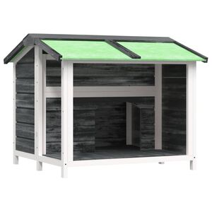 vidaXL Hondenhok 96x87x80,5 cm massief grenenhout grijs