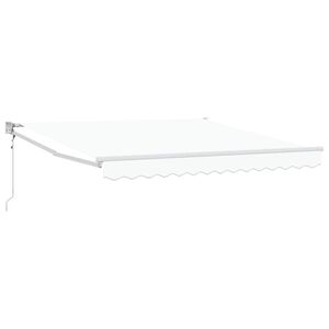 vidaXL Uitschuifbare luifel Wit 300 x 250 x 165 cm Polyester en Metaal