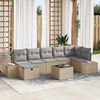 vidaXL Tuin Sofa Set met kussen 8 pcs Beige poly rattan