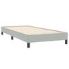 vidaXL Boxspring met matras fluweel lichtgrijs 80x220 cm