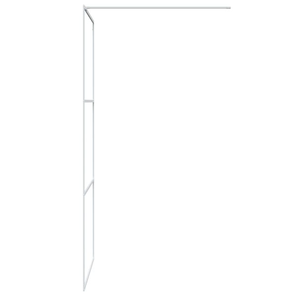 vidaXL Inloopdouchewand 90x195 cm transparant ESG-glas wit