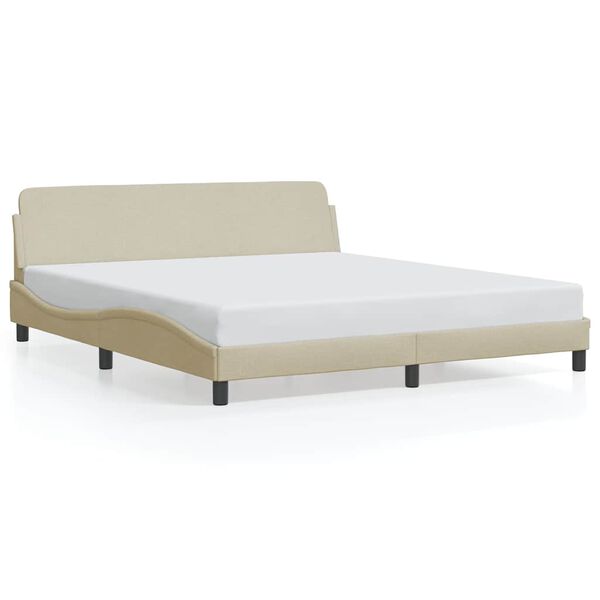 vidaXL Bedframe "Dover" stof cr&egrave;mekleurig 180x200 cm