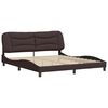vidaXL Bedframe zonder matras "Hvar" stof donkerbruin 180x200 cm