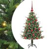 vidaXL Artificial Pre-lit Kerstboom met Ballenset Groen 120 cm