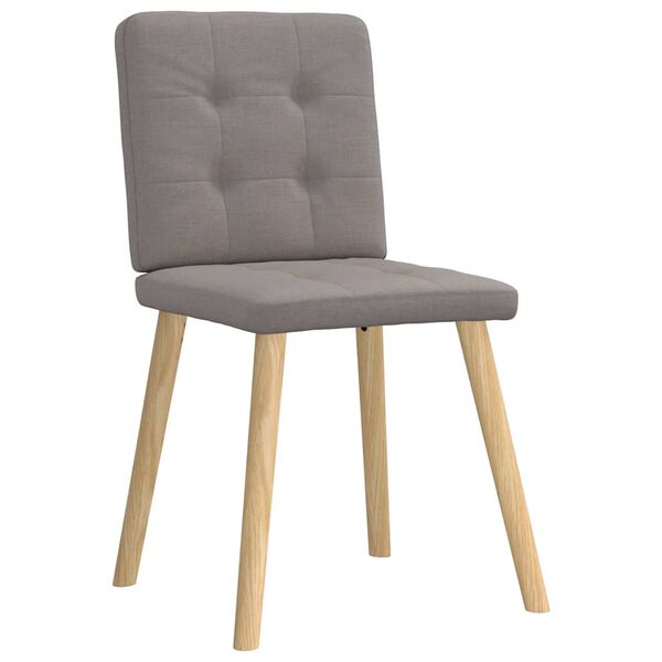 vidaXL Eetkamerstoelen 6 st stof taupe