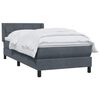 vidaXL Boxspring met matras fluweel donkergrijs 90x210 cm