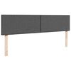 vidaXL Ottoman bed met matras en LED's 160x200cm stof donkergrijs