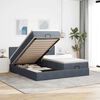 vidaXL Ottoman bed met matrassen en LED's 180x200cm fluweel