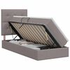 vidaXL Opslag bed met matras met hoofdeinde Taupe 100 x 200 cm Stof