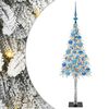 vidaXL Kerstboom met 150 LED met standaard Wit 120 cm PE en staal