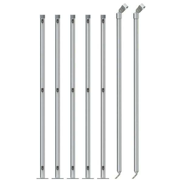 vidaXL Gaashek met flens 0,8x10 m zilverkleurig