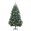vidaXL Kunstkerstboom met scharnieren 300 LED's en kerstballen 300 cm