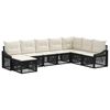vidaXL Tuinbankenset 8 st Zwart poly rattan