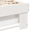 vidaXL Bedframe met hoofdeinde Wit 150 x 200 cm Massief grenenhout