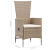 vidaXL 7-delige Tuinset poly rattan beige