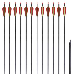 Pijlen voor recurveboog standaard 30" 0,76 cm koolstof 12 stuks