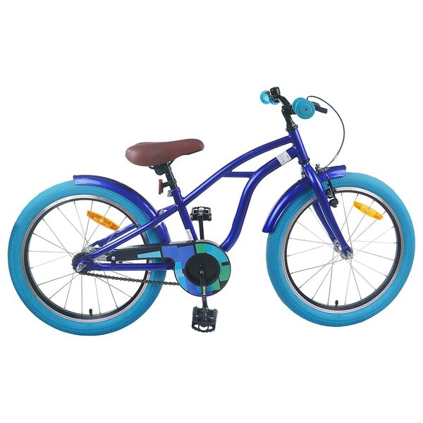 vidaXL Kinderfiets 18 Inch voor 5-7 jaar Donkerblauw