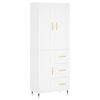 vidaXL Hoge kast 69,5x34x180 cm bewerkt hout wit