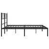 vidaXL Bedframe met hoofdbord metaal zwart 120x200 cm