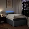 vidaXL Boxspring met matras stof lichtgrijs 120x200 cm