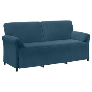 vidaXL 3-Zits Bank Blauw 198 x 83 x 95 cm Fluweel