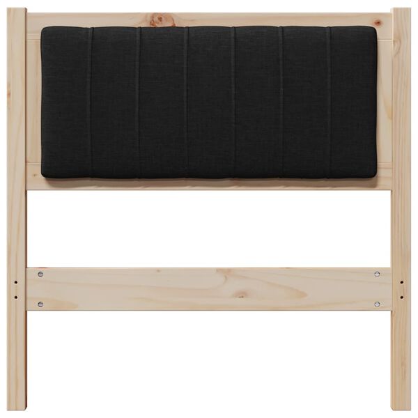 vidaXL Gestoffeerd hoofdbord Bruin 80 cm Massief grenenhout