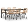 vidaXL 7-delige Tuinset poly rattan