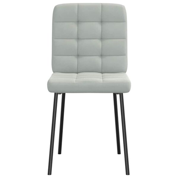 vidaXL Eetkamerstoelen 6 st fluweel lichtgrijs