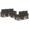 vidaXL Tuinbankenset 6 st Grijs poly rattan