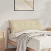 vidaXL Rugkussen Cr&egrave;me 120 x 50 cm Microvezel Stof