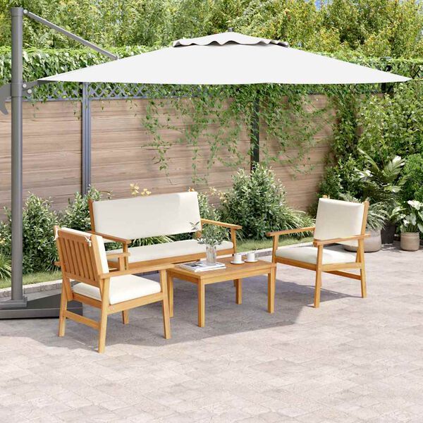 vidaXL Tuinbankenset 4 pcs Bruin 120 x 65,5 x 79 cm Massief Acaciahout