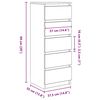 vidaXL Dressoir met lades 37,5x35x99 cm spaanplaat sonoma eikenkleurig