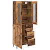vidaXL Hoge kast met lade 2 pcs Oud Hout Bewerkt hout