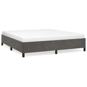 vidaXL Bedframe zonder matras 180x200 cm fluweel donkergrijs