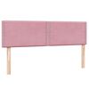 vidaXL Boxspring met matras en LED fluweel roze 140x210 cm