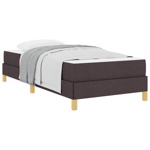 vidaXL Boxspringbed met matras Donkerbruin 90 x 190 cm Stof