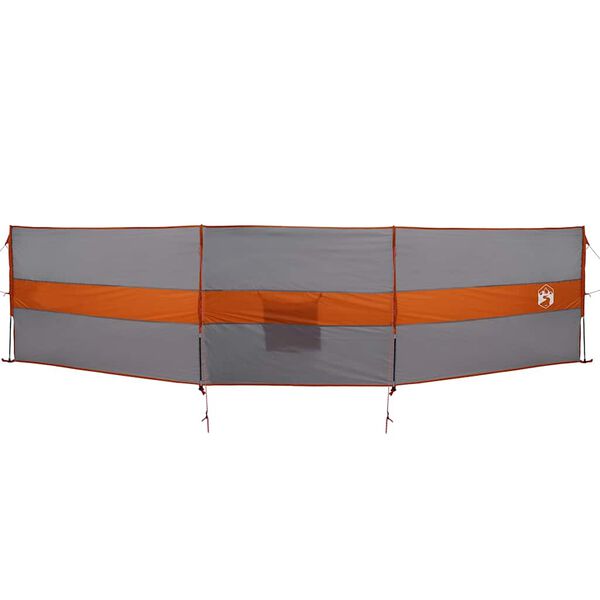 vidaXL Windscherm camping waterdicht 490x123 cm grijs en oranje