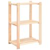 vidaXL Opbergrek 3-laags 60x38x90 cm massief grenenhout 150 kg