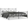 vidaXL Bedframe met voetbord zonder matras metaal zwart 180x200 cm